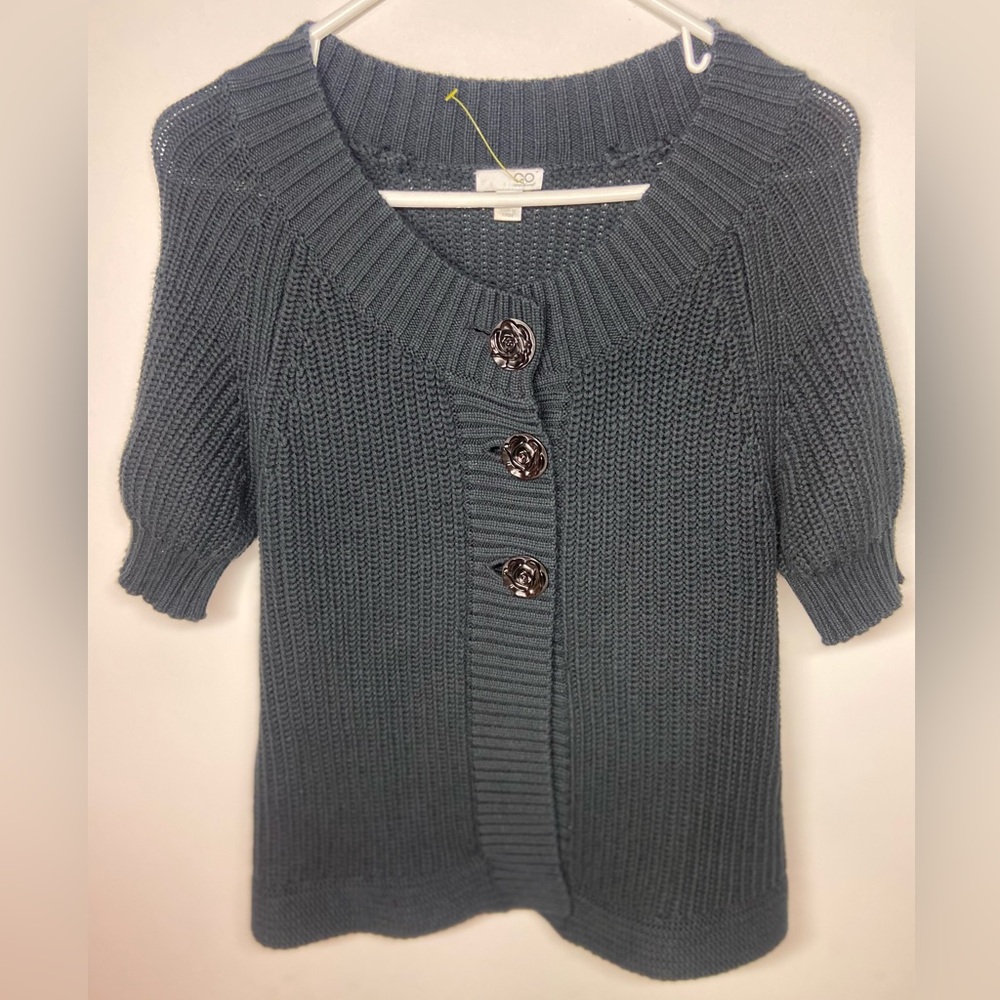 Elegant Black Button-Up Cardigan